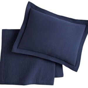 PEACOCK ALLEY Bradley Matelasse Euro PillowSham Set (2) Egyptian Cotton Portugal